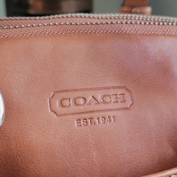 Coach Bonnie 12695 Satchel British Tan Leather Shoulder Bag Y2K - Picture 6 of 16